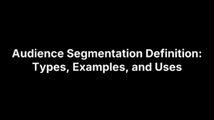 Audience Segmentation Definition: Types, Examples, and Uses