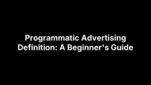 Programmatic Advertising Definition: A Beginner's Guide
